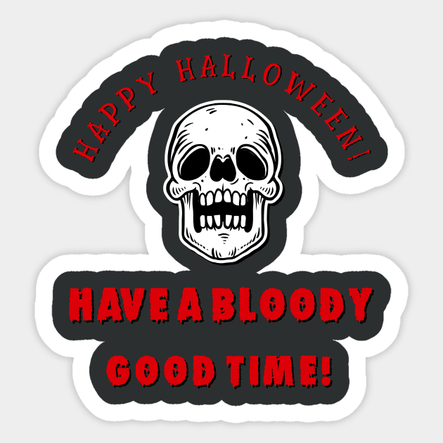 Happy Halloween Have A Bloody Good Time Sticker by AHBRAIN